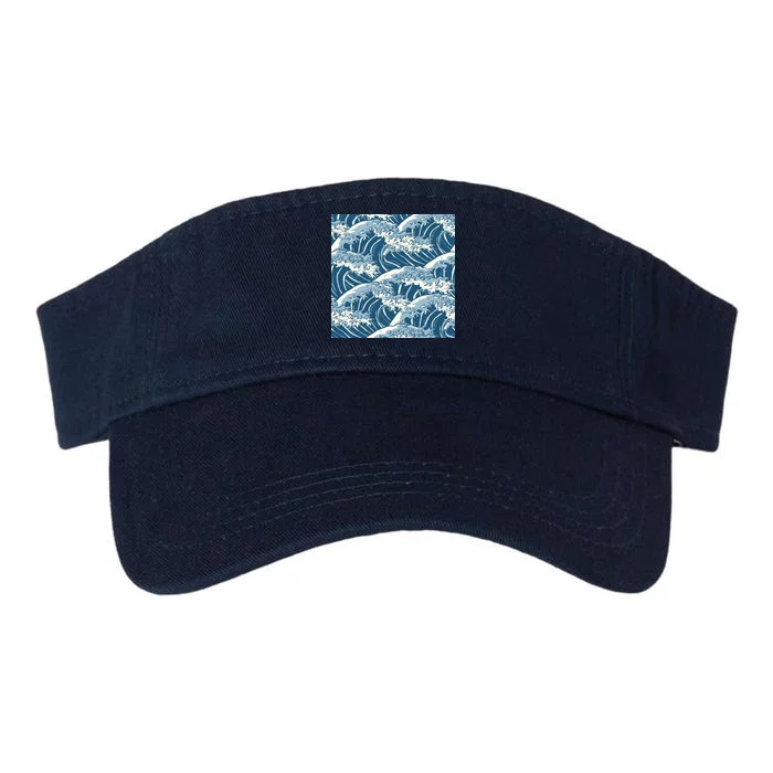 Ocean Wave Pattern Valucap Bio-Washed Visor