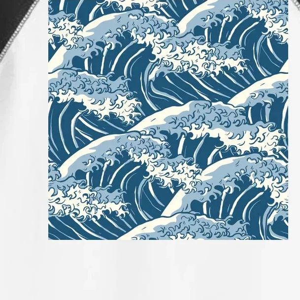 Ocean Wave Pattern Toddler Fine Jersey T-Shirt