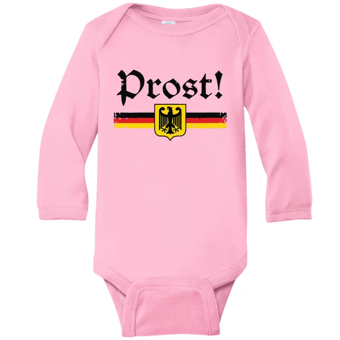 Oktoberfest Women Prost German Beer Festival Baby Long Sleeve Bodysuit