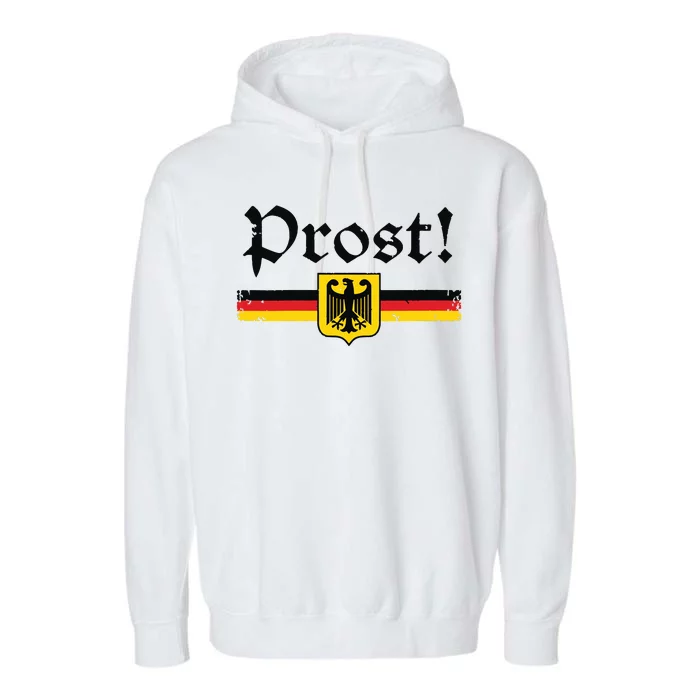 Oktoberfest Women Prost German Beer Festival Garment-Dyed Fleece Hoodie