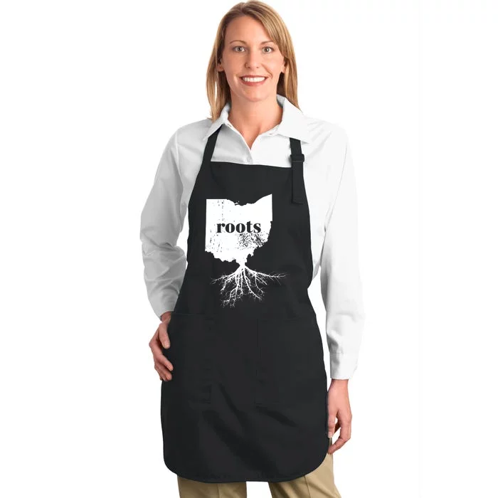 Ohio Women Roots Home State Pride Love Gift Full-Length Apron With Pocket