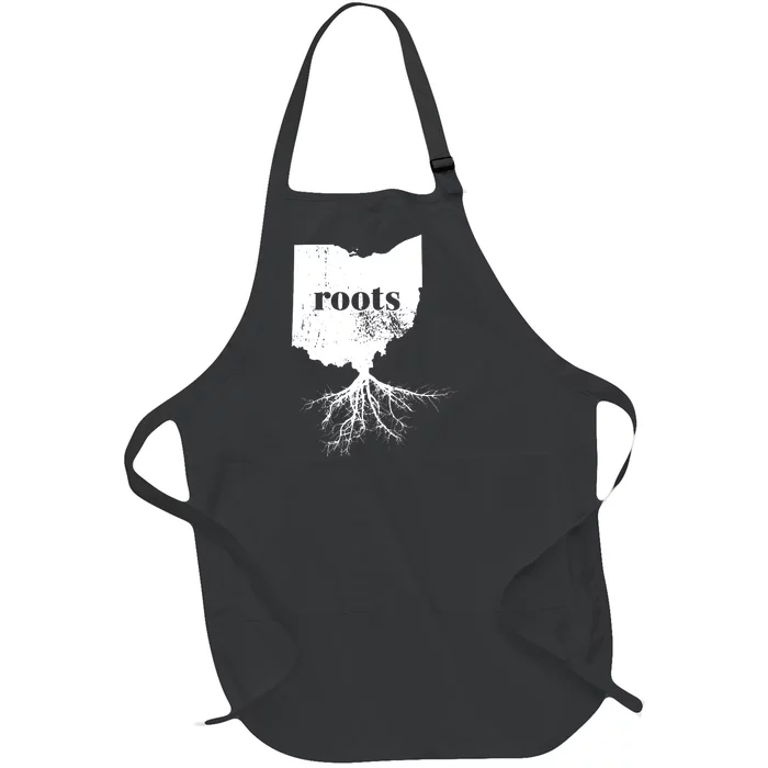 Ohio Women Roots Home State Pride Love Gift Full-Length Apron With Pocket