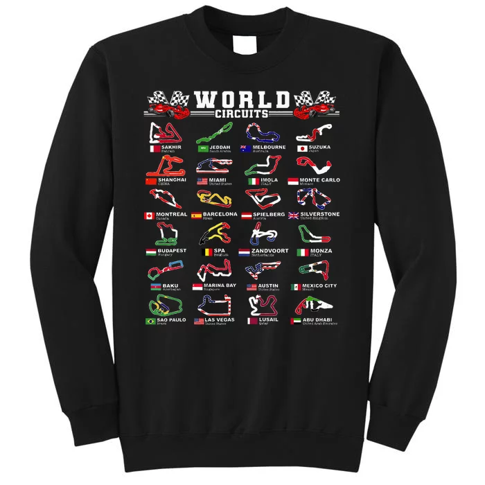 Open Wheel Racing World Circuits Race Tracks Sweatshirt