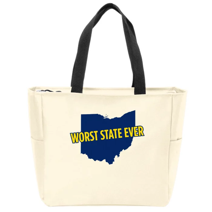 Ohio Worst State Ever Zip Tote Bag