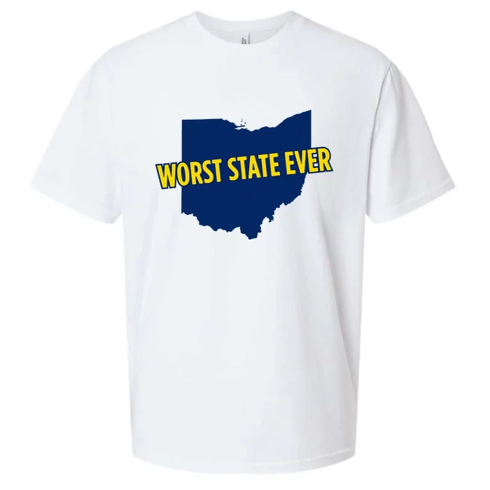 Ohio Worst State Ever Sueded Cloud Jersey T-Shirt