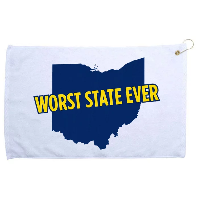 Ohio Worst State Ever Grommeted Golf Towel