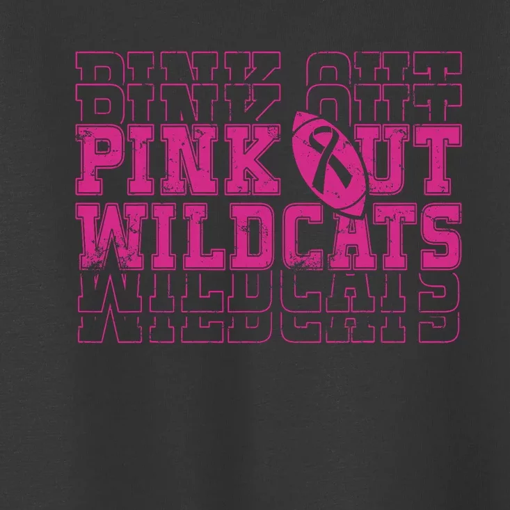 Out Wildcats School Wildcats Breast Cancer Awareness Toddler T-Shirt