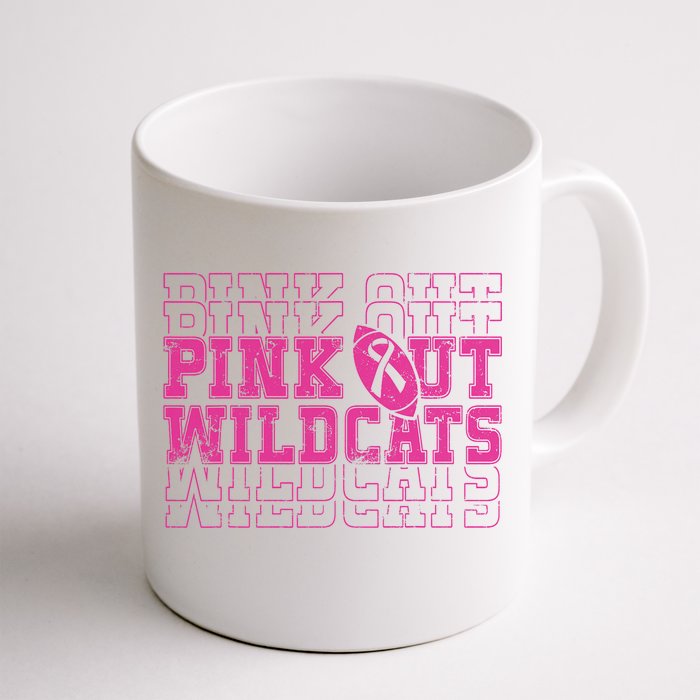 Out Wildcats School Wildcats Breast Cancer Awareness Front & Back Coffee Mug