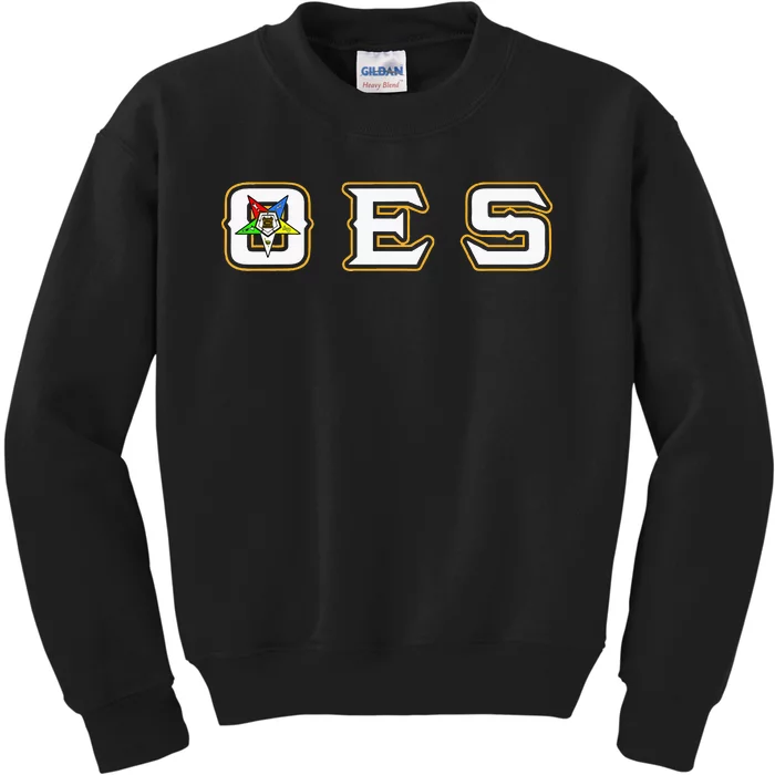 Oes Words Star Order Of Eastern Star Thanksgiving Christmas Kids Sweatshirt