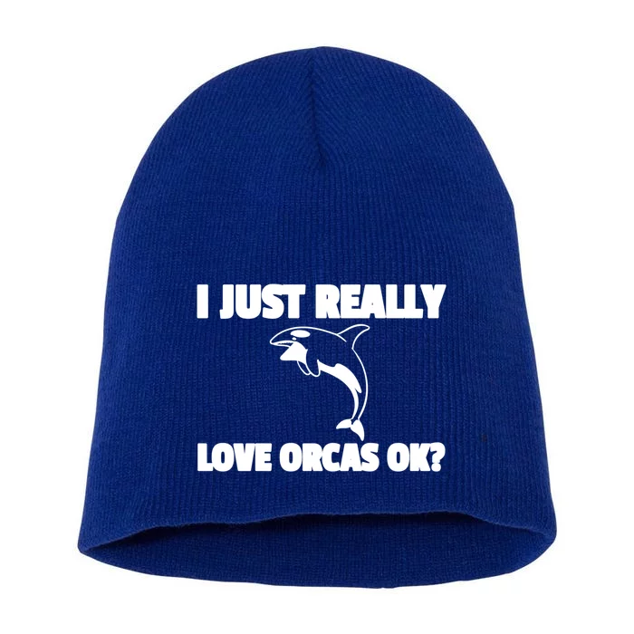 Orca Whale Save The Killer Whale Great Gift Short Acrylic Beanie