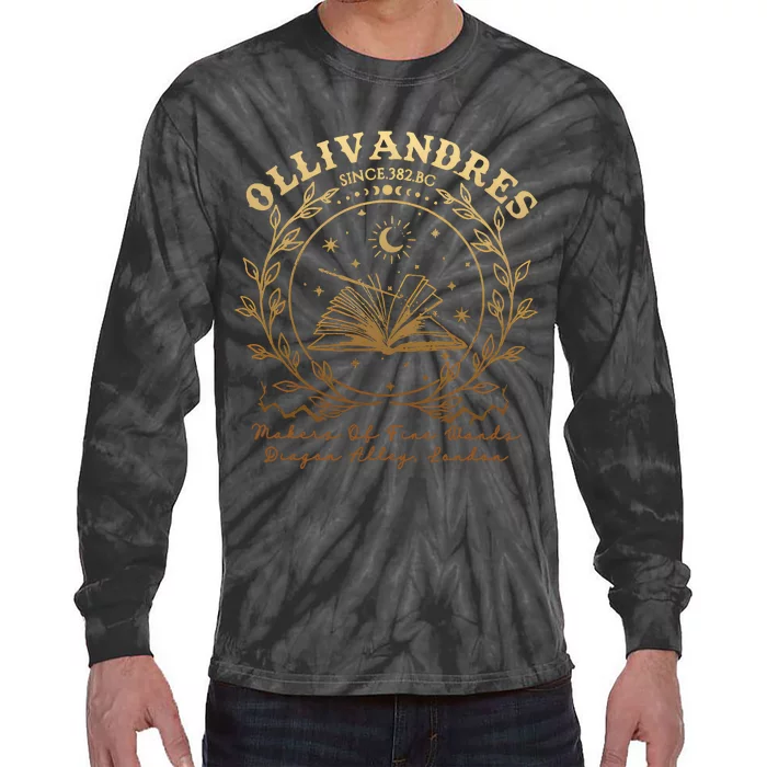 Ollivanders Wand Shop Wizard Book Universal Trip Tie-Dye Long Sleeve Shirt