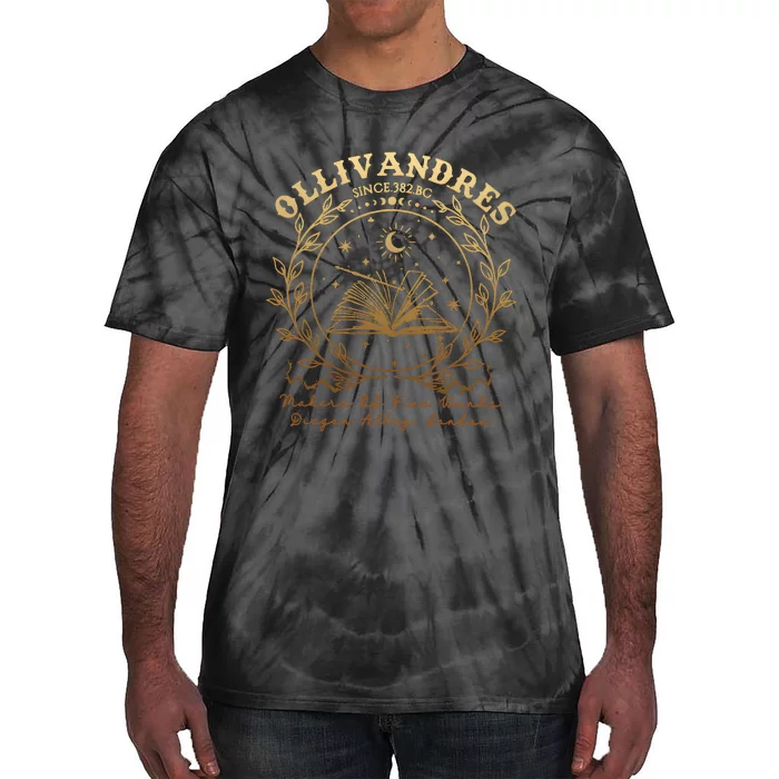 Ollivanders Wand Shop Wizard Book Universal Trip Tie-Dye T-Shirt