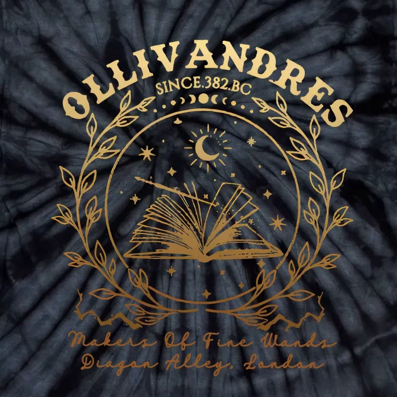 Ollivanders Wand Shop Wizard Book Universal Trip Tie-Dye T-Shirt