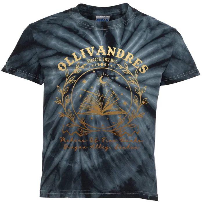 Ollivanders Wand Shop Wizard Book Universal Trip Kids Tie-Dye T-Shirt