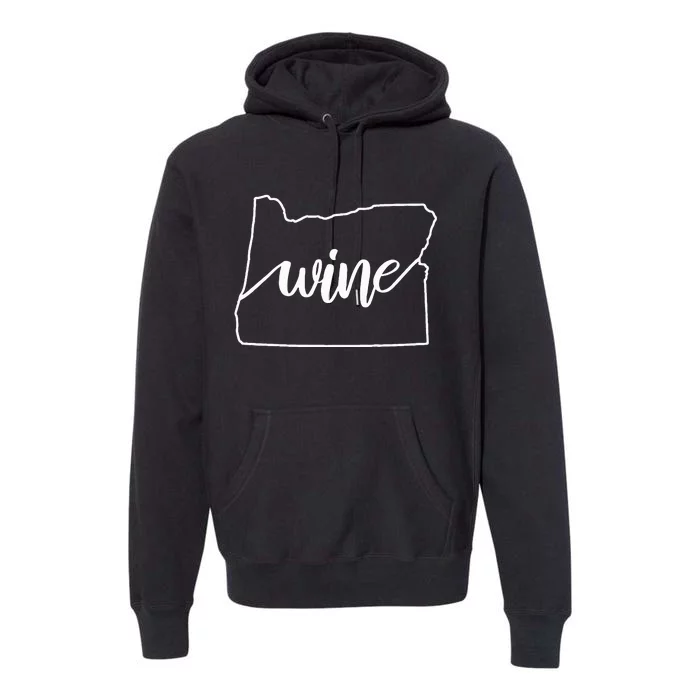 Oregon Wine State Shape Premium Hoodie