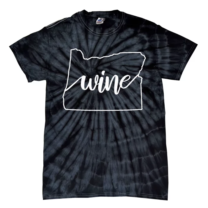 Oregon Wine State Shape Tie-Dye T-Shirt