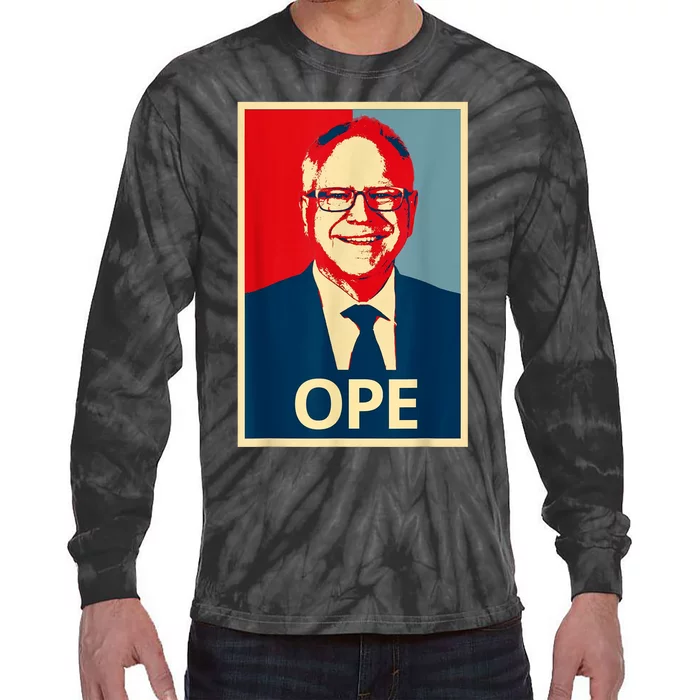 Ope Walz Tim Walz Harris Walz 2024 Tie-Dye Long Sleeve Shirt