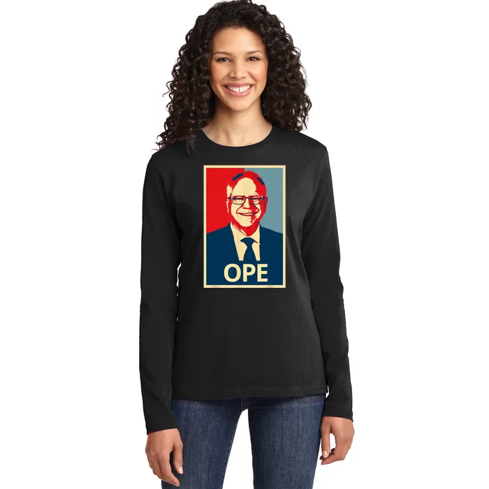 Ope Walz Tim Walz Harris Walz 2024 Ladies Long Sleeve Shirt