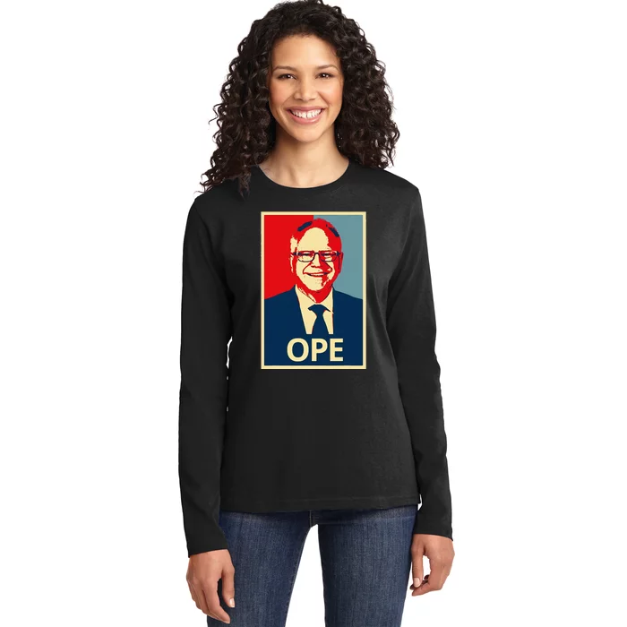 Ope Walz Tim Walz Harris Walz 2024 Ladies Long Sleeve Shirt