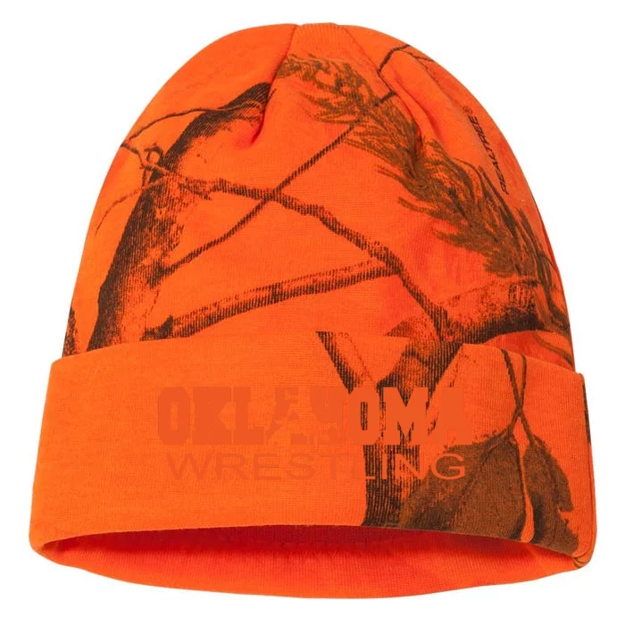 Oklahoma Wrestling Team Okie Wrestler Freestyle State Pride Kati - 12in Camo Beanie