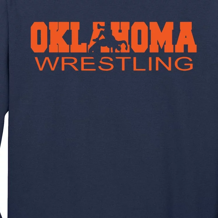 Oklahoma Wrestling Team Okie Wrestler Freestyle State Pride Tall Long Sleeve T-Shirt