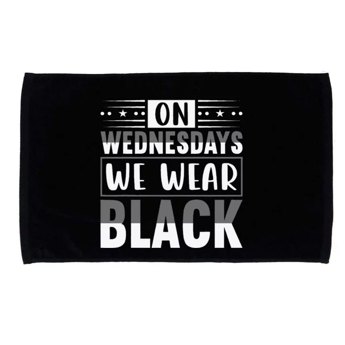 On Wednesdays We Wear BLACK Halloween Goth Microfiber Hand Towel