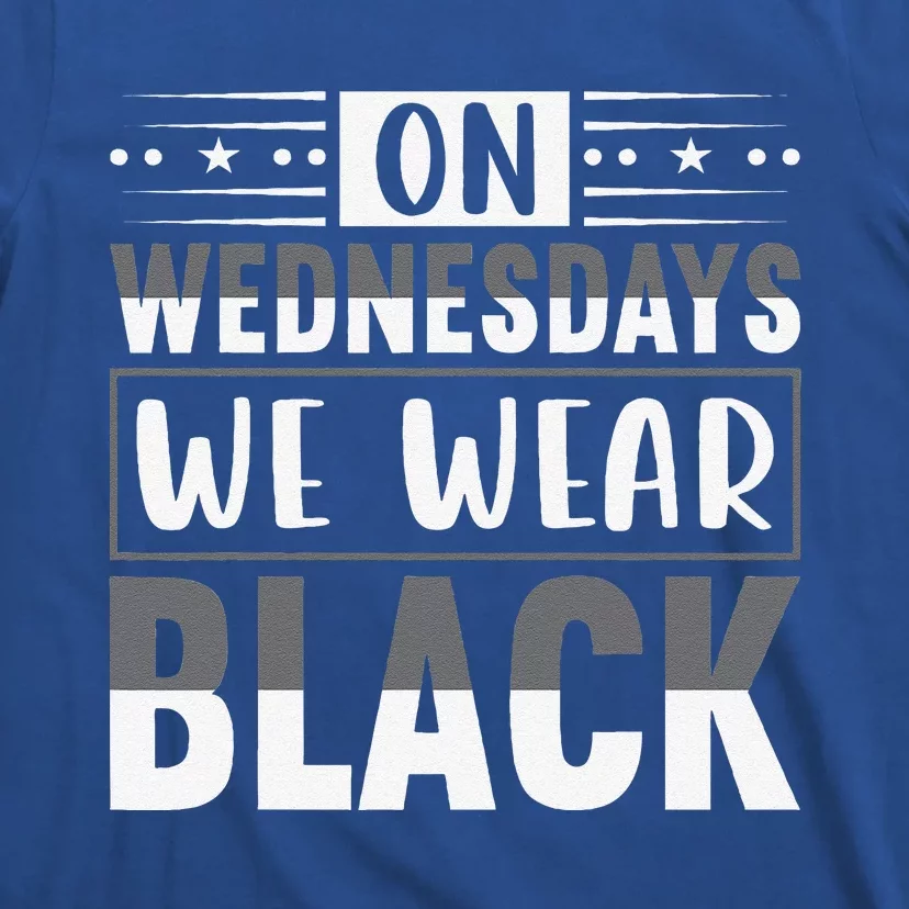 On Wednesdays We Wear BLACK Halloween Goth T-Shirt