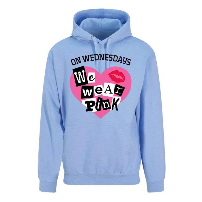 On Wednesday We Wear Pink Funny Valentine Unisex Surf Hoodie