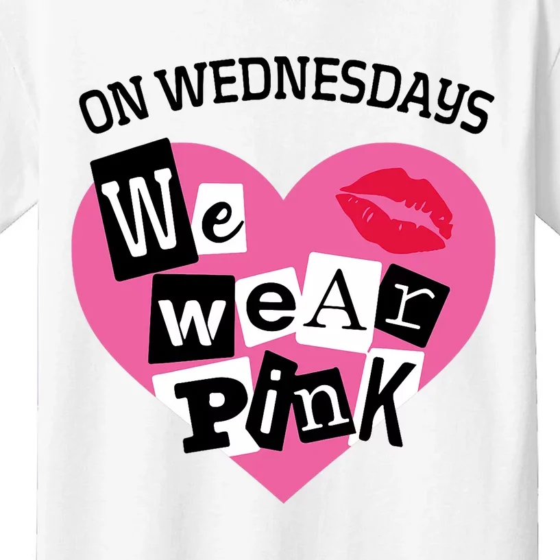 On Wednesday We Wear Pink Funny Valentine Kids T-Shirt