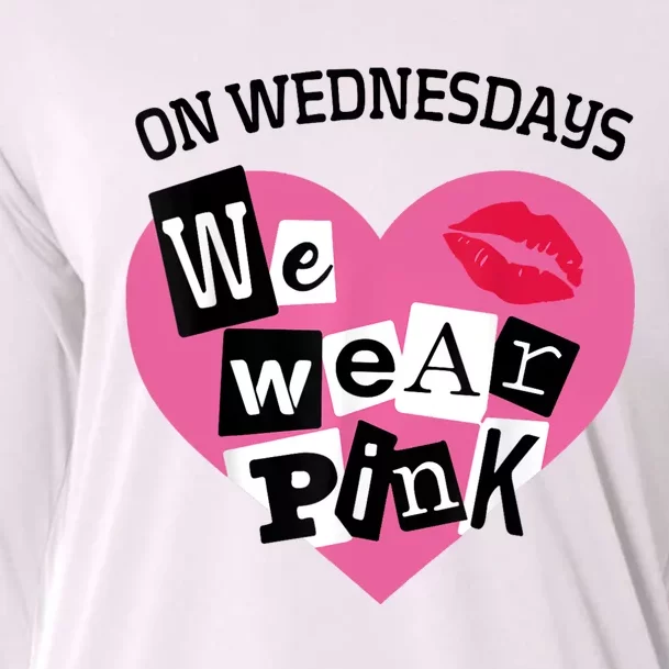 On Wednesday We Wear Pink Funny Valentine Cooling Performance Long Sleeve Crew