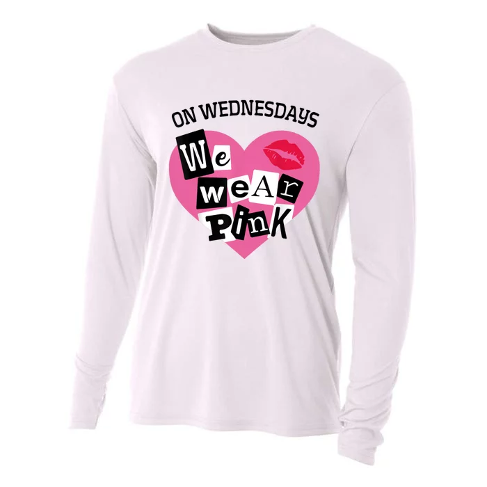 On Wednesday We Wear Pink Funny Valentine Cooling Performance Long Sleeve Crew