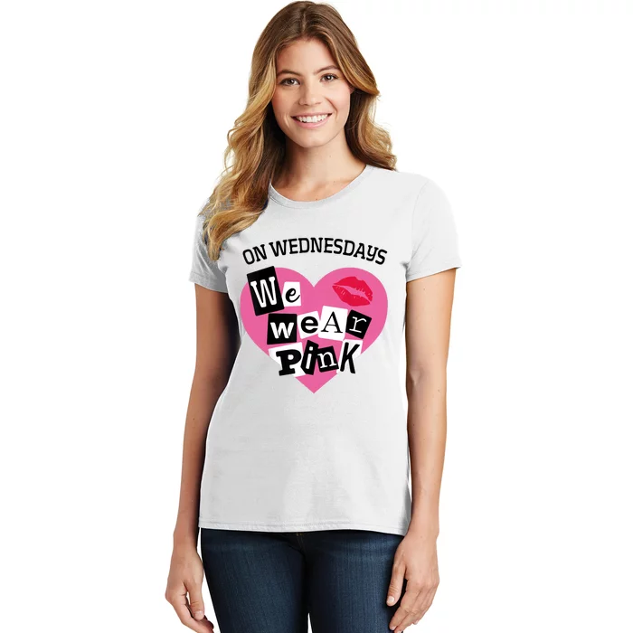 On Wednesday We Wear Pink Funny Valentine Women's T-Shirt