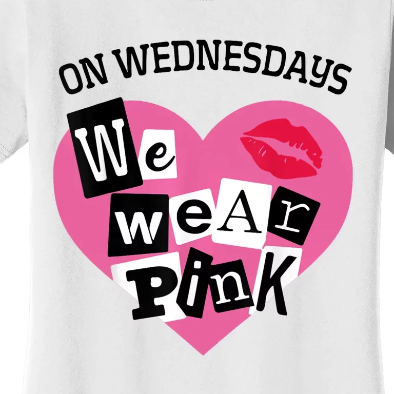 On Wednesday We Wear Pink Funny Valentine Women's T-Shirt