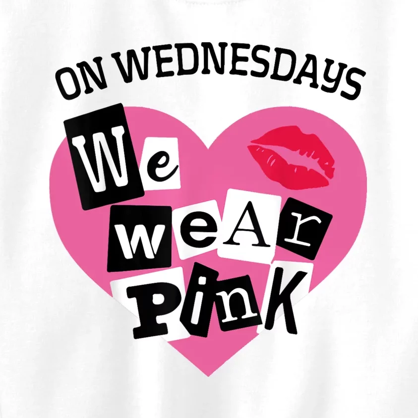 On Wednesday We Wear Pink Funny Valentine Kids Sweatshirt