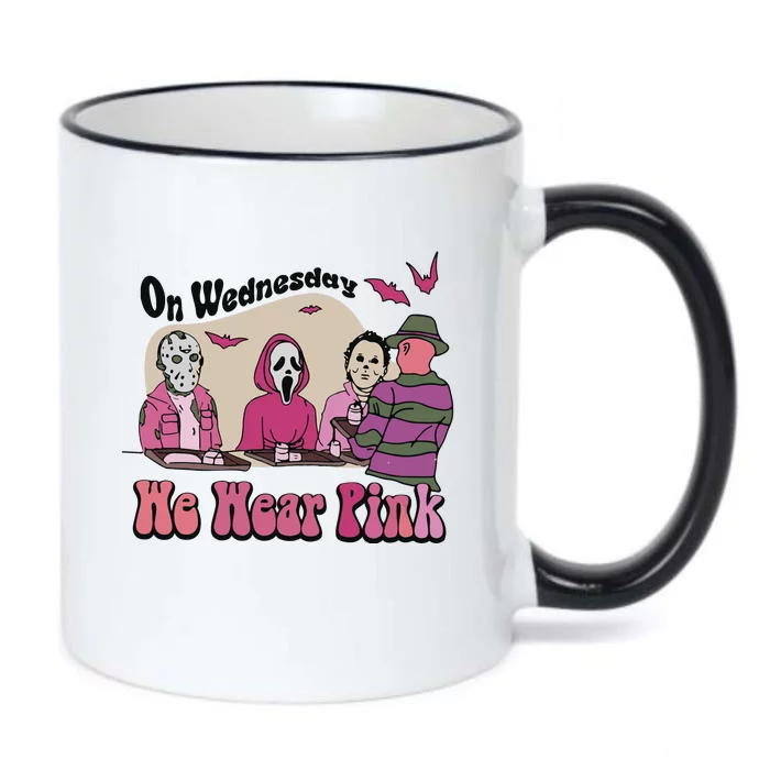 On Wednesday We Wear Pink Halloween Black Color Changing Mug