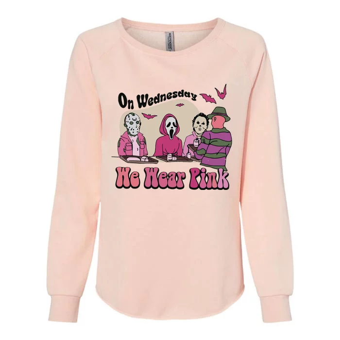 On Wednesday We Wear Pink Halloween Womens California Wash Sweatshirt