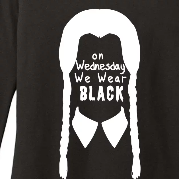 On Wednesday We Wear Black Funny Lover Trending Gift Idea Womens CVC Long Sleeve Shirt