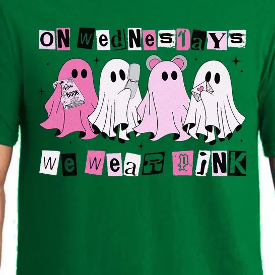 On Wednesday We Wear Cute P.Ink Ghost Halloween Gift Pajama Set