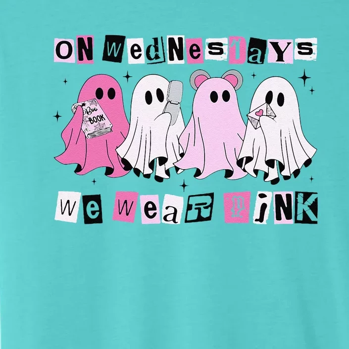 On Wednesday We Wear Cute P.Ink Ghost Halloween Gift ChromaSoft Performance T-Shirt