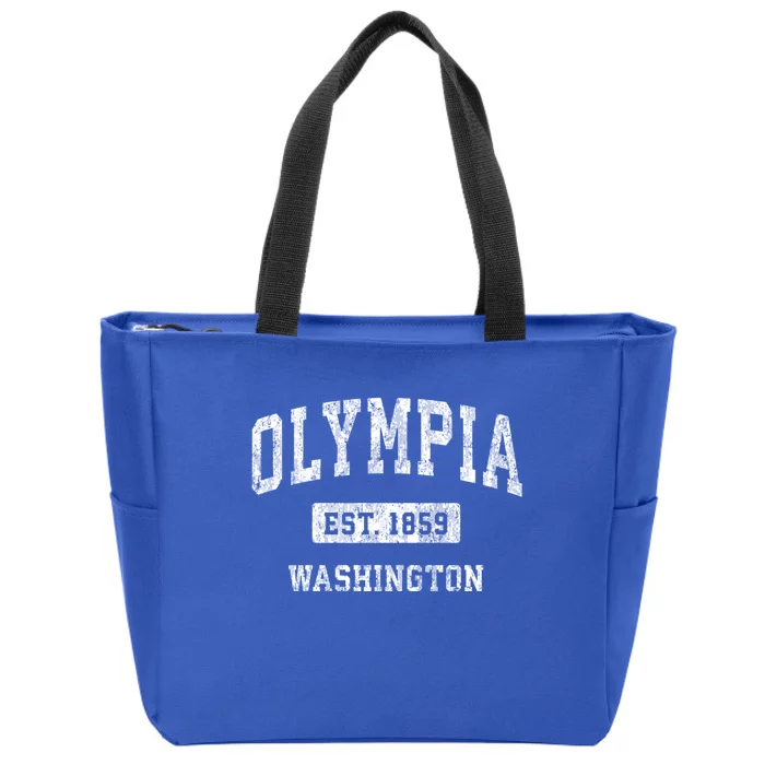 Olympia Washington Wa Vintage Sports Zip Tote Bag