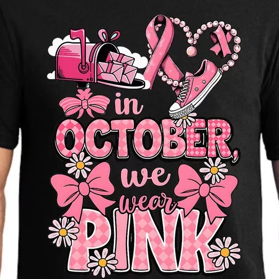 October We Wear Breast Cancer Awareness Postal Worker Pajama Set