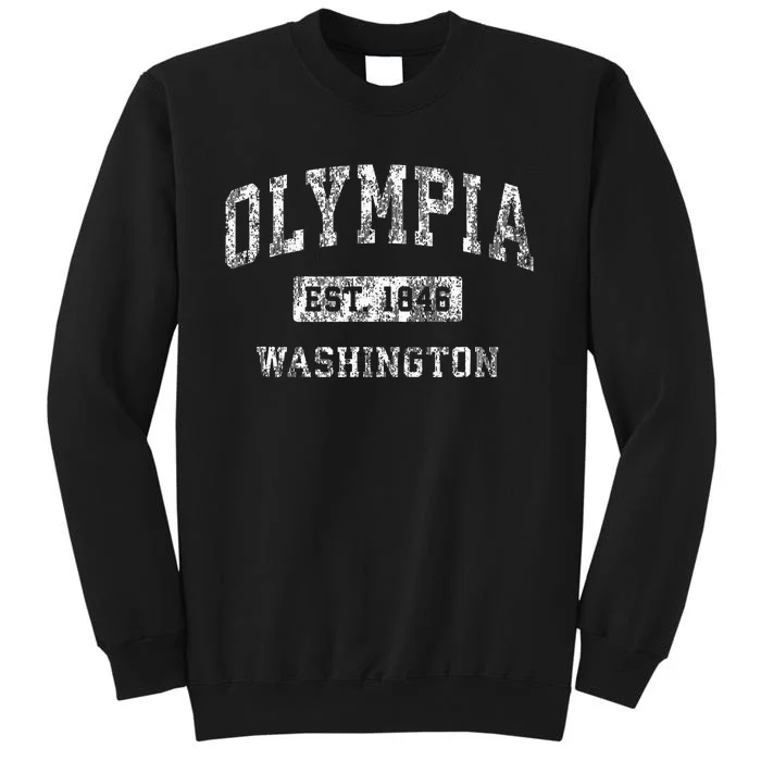 Olympia Washington Wa Vintage Established Sports Tall Sweatshirt