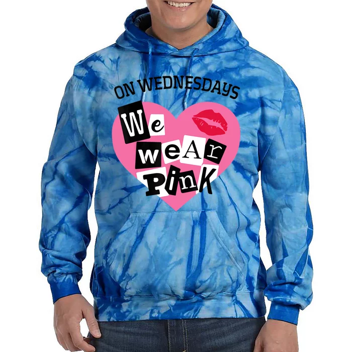 On Wednesday We Wear Pink Funny Valentine Tie Dye Hoodie