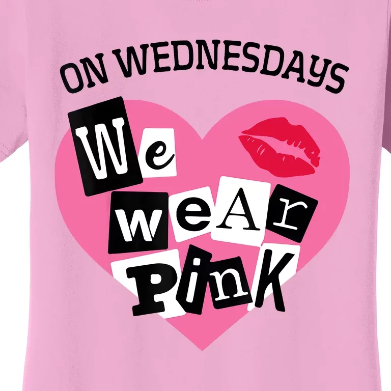 On Wednesday We Wear Pink Funny Valentine Women's T-Shirt