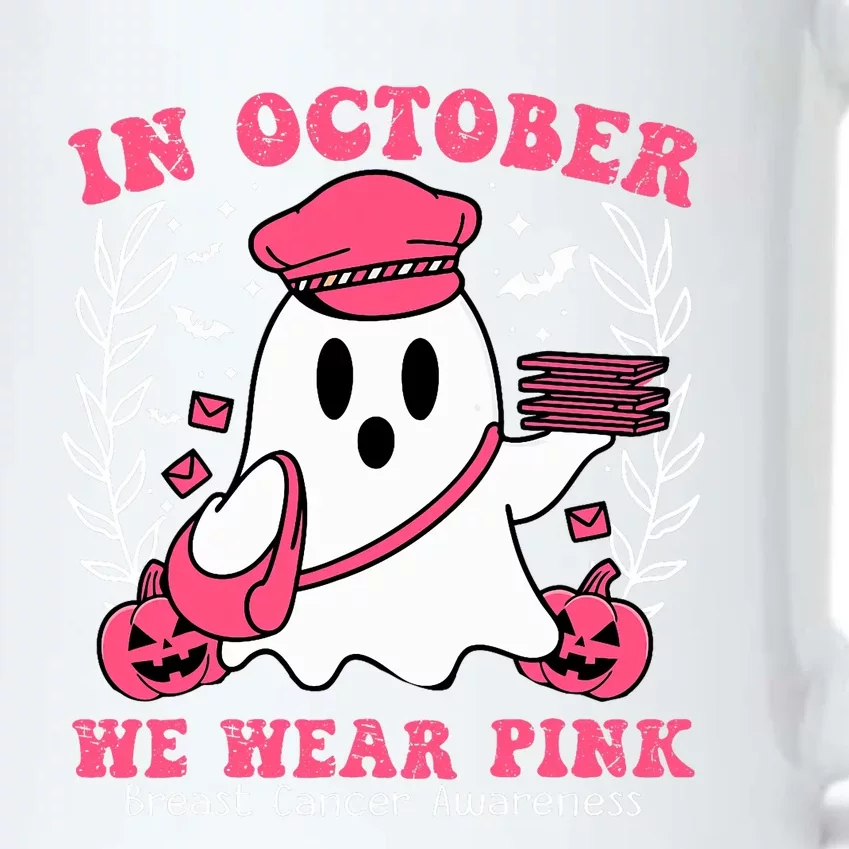 October We Wear Postal Worker Breast Cancer Awareness Black Color Changing Mug