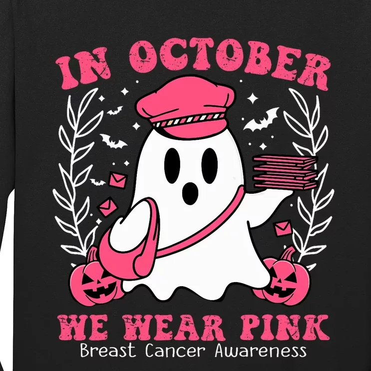 October We Wear Postal Worker Breast Cancer Awareness Long Sleeve Shirt