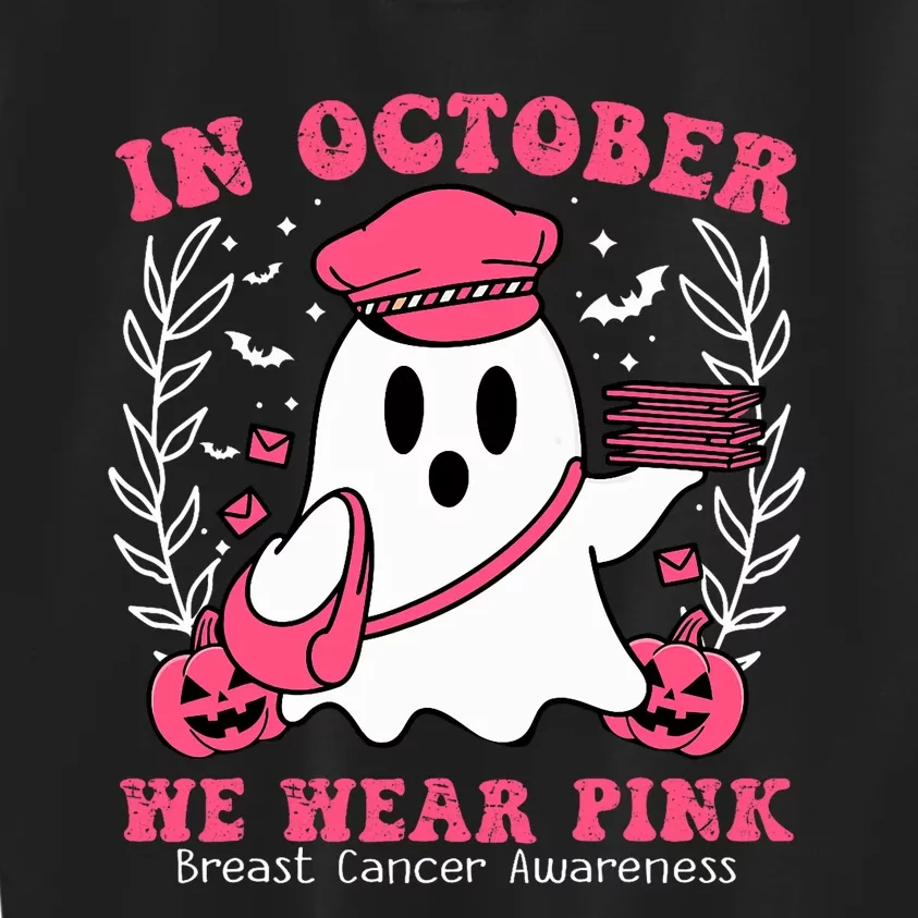 October We Wear Postal Worker Breast Cancer Awareness Kids Sweatshirt