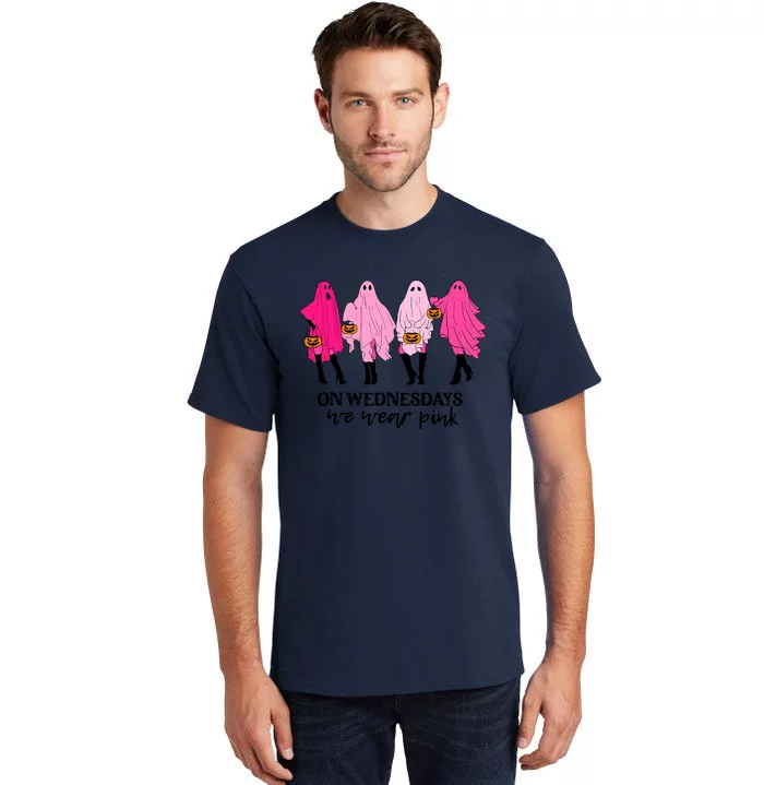 On Wednesday We Wear Pink Ghost Halloween Tall T-Shirt