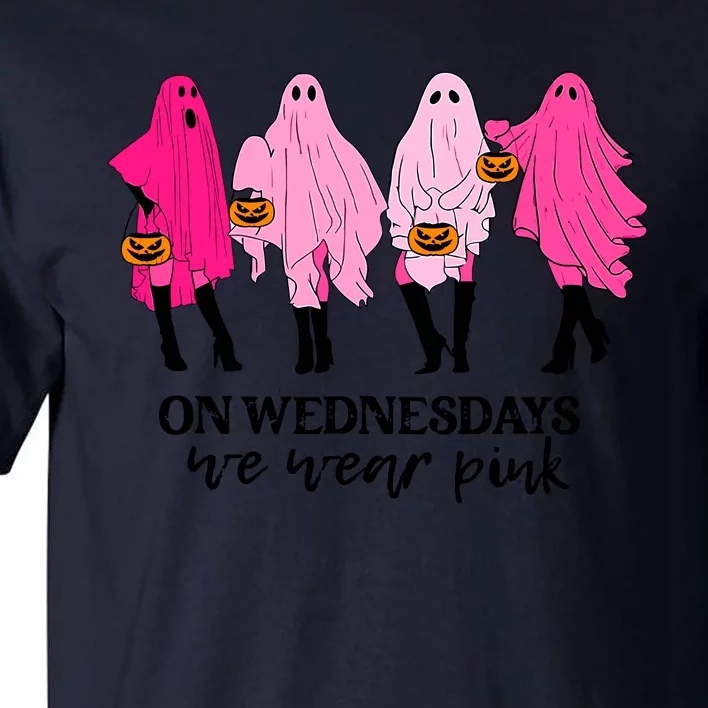 On Wednesday We Wear Pink Ghost Halloween Tall T-Shirt