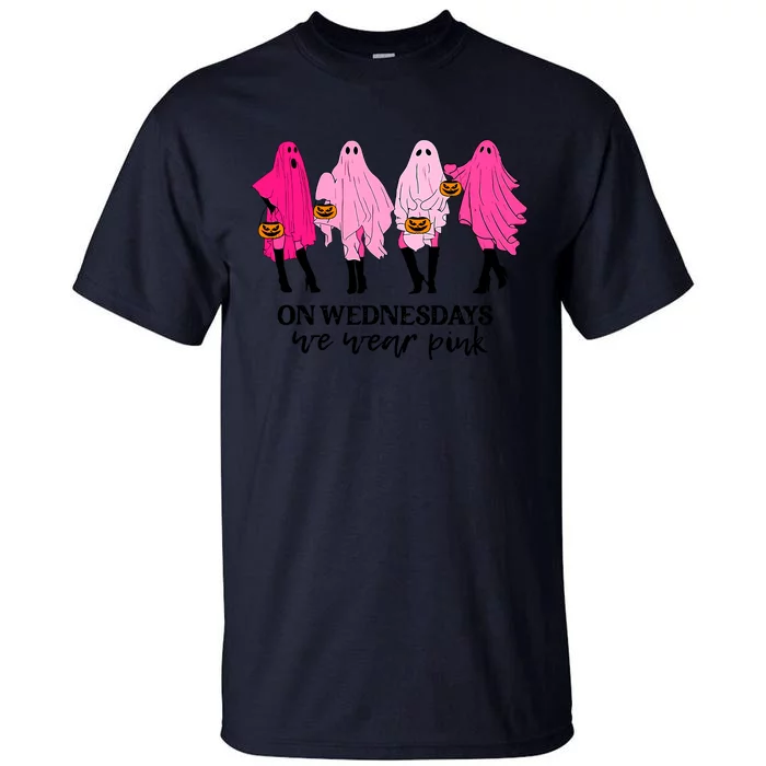 On Wednesday We Wear Pink Ghost Halloween Tall T-Shirt